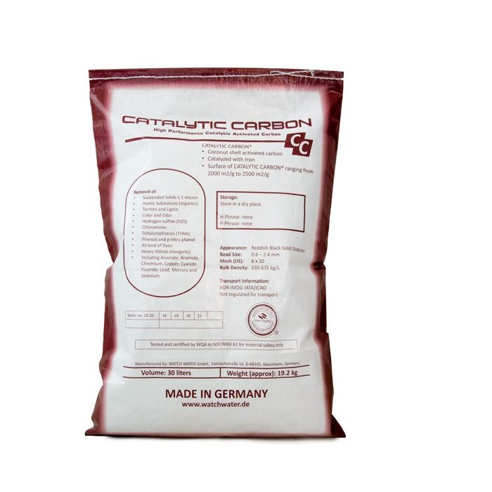 Medio Filtrante Carbón Activado CONRECUBRIMIENTO CATALÍTICO, CATALYTIC CARBON